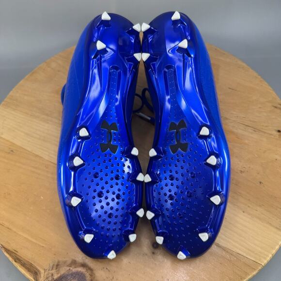 Under Armour Highlight 2 MC Men’s Size 8 Knit Football Cleats 3027304-400 Blue - Picture 7 of 9